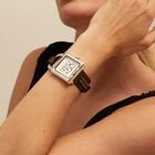 Watch with leather strap
