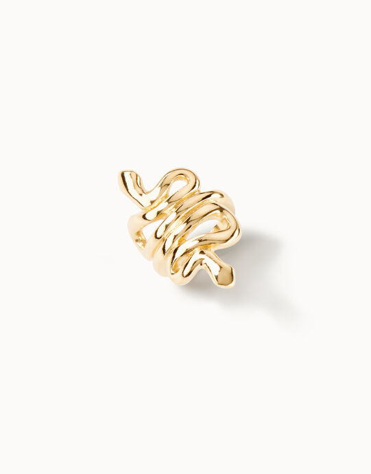 Anillo ba&ntilde;ado en oro 18k