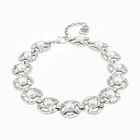 Collana corta placcata argento con perle