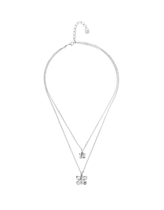 Double necklace with butterflies