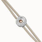 Double ivory leather birthstone bracelet with eye