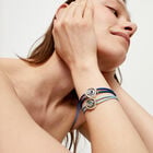 Double blue leather birthstone bracelet with eye
