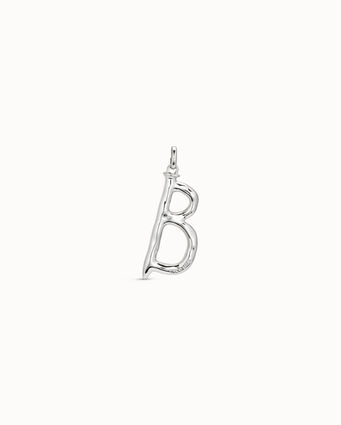 Sterling silver-plated letter B pendant