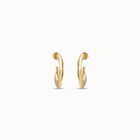 Pendientes ba&ntilde;ados en oro de 18k con forma de banana aplastada