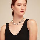 Collana corta placcata argento con perle