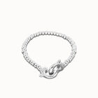 Small beads bracelet with interlocking carabiner