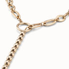 Collar largo ba&ntilde;ado en oro 18K de eslabones