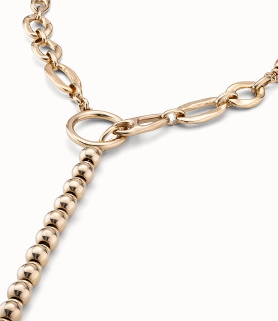 Long adjustable link chain necklace