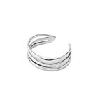 Triple curved handcrafted bangle bracelet