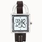 Watch with leather strap