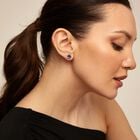 Stud earrings with blue crystal