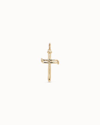 18K gold-plated large sized cross charm