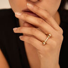 Wide ring with textured relief