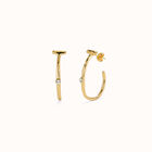 Hoop earrings with white topaz