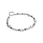 Short necklace with crystals and small starfishes