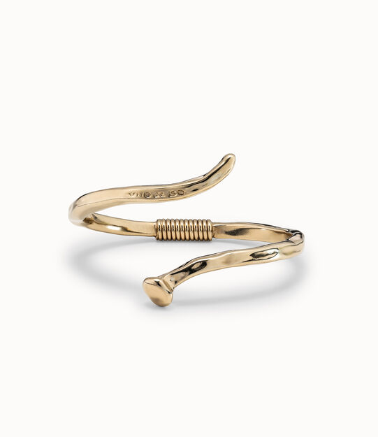 18K gold-plated bangle bracelet spiral-shaped nail