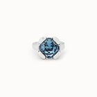 Ring with blue crystal
