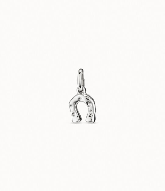 Charm herradura bañado en plata de ley