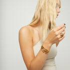 Bangle bracelet with multiple intertwined organic shapes
