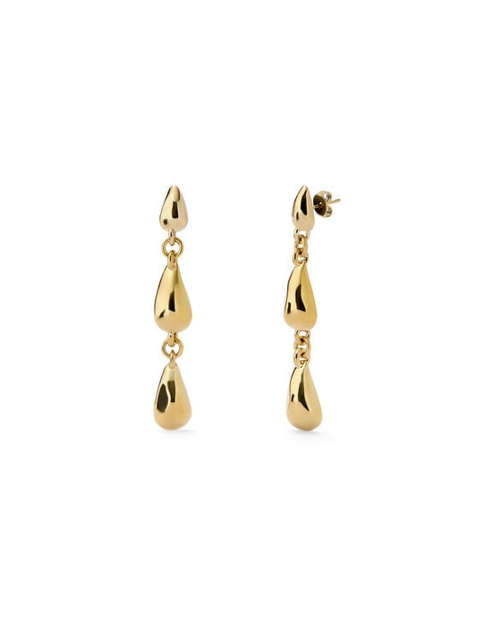 Linked Teardrop Drop Earrings
