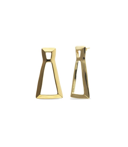 Orecchini triangolari placcati oro 18k