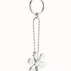 Sterling silver-plated flower key-ring