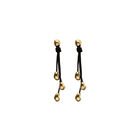 Long leather earrings with drops