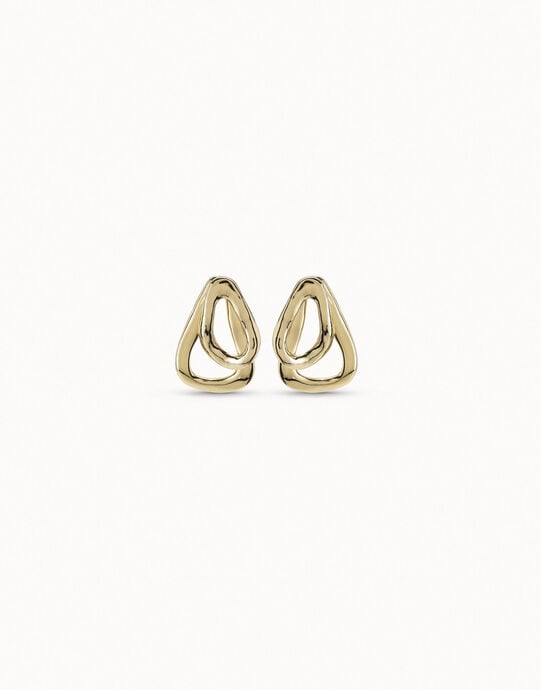 Earrings with 2 overlapping links