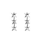 Long earrings with 3 starfishes