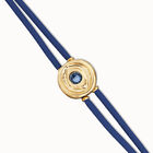 Double blue leather birthstone bracelet with eye