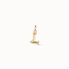 Charm ba&ntilde;ado en oro de 18k de letra L mediana