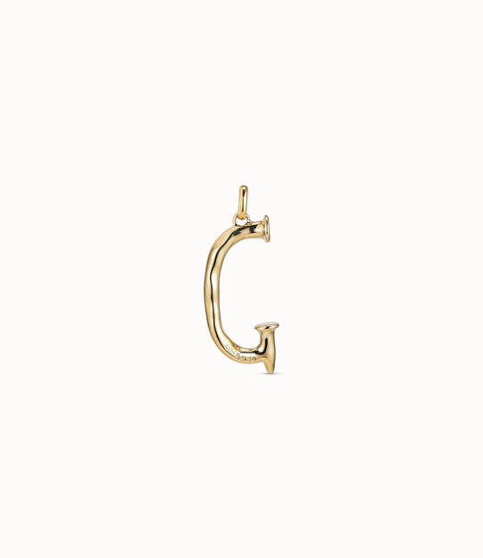 18K gold-plated letter G pendant