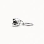 Sterling silver-plated helmet key-ring