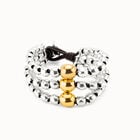 Three strand beaded leather bracelet