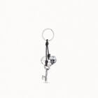Sterling silver-plated heart key-ring