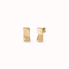 Pendientes ba&ntilde;ados en oro 18k con forma rectangular