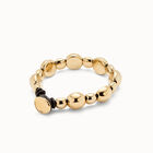 Lederarmband mit Kugeln 18 Karat vergoldet