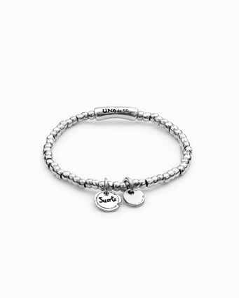 Sterling silver-plated bracelet with charms