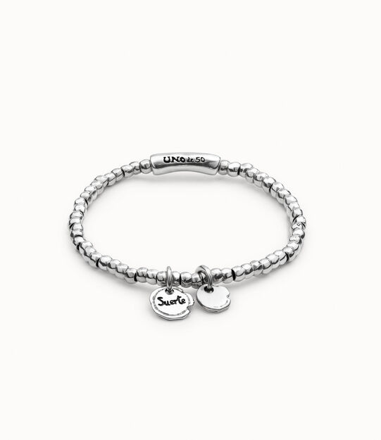 Pulsera bañada en plata de ley con charms