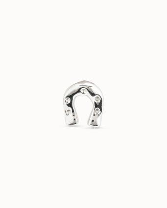 Sterling silver-plated horseshoe piercing