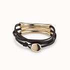 Multi strand leather bracelet