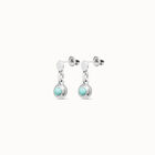 Drop earrings with turquoise murano glass