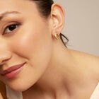 Oval link shape stud earrings
