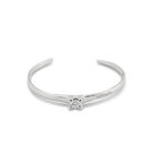 Cuff bracelet with blue cubic zirconia
