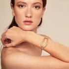 Bangle bracelet with large link
