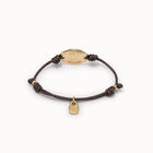 Pulsera Solidaria con placa ba&ntilde;ada en oro de 18K