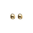 Pendientes peque&ntilde;os ba&ntilde;ados en oro forma circular
