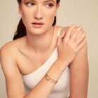 Bangle bracelet with central crystal