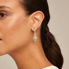 Hoop earrings with turquoise murano glass