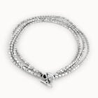 Collar corto multi-cadena ba&ntilde;ado en plata de ley con eslabones en forma de rombo
